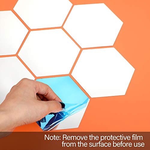 Flexible Mirror Sheets Self Adhesive 10 x 8.6 x 5 cm Non Glass Mirror Tiles Removable Acrylic Mirror for Home Living Room Bedroom Decor (36 Piece