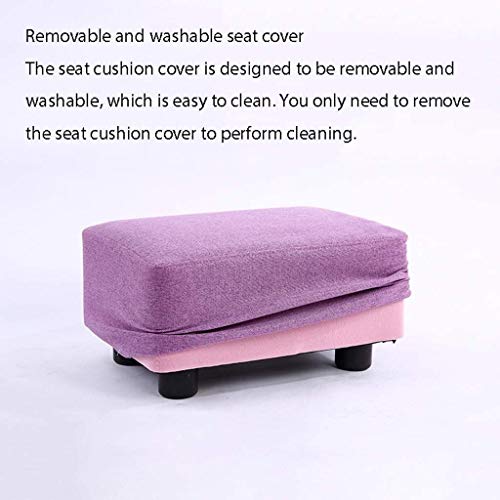 LUKEO Solid Wood Stool Removable Chair Fashion Sofa Stool Fabric Bench Adult Round Stool Shoe Bench (Color : 3-pack)
