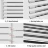 Swivel Towel Rail, 2PCS Folding Towel Holder 5-Arm Towel Rack Wall Mounted Stainless steel Towel Hanger Towel Storage Rack Towel Rails for Bathro