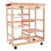 BHVXW Kitchen & Dining Room Cart 2-Drawer Removable Storage Rack with Rolling Wheels Kitchen Trolley Cart Dining