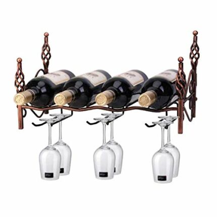 LIUZH Bar Wall-mounted Iron Wine Rack, Wine Bottle Rack Creative Simple Wine Rack Home