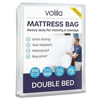 volila Double Mattress Bag (4.5ft x 7.5ft) - Waterproof Mattress Protector Double Bed for Storage or Moving House Essentials, Mattress Cover to P