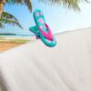 2 Pcs Flip Flop Beach Towel Clips, Portable Towel Holder Clips, Clothes Pegs Beach Chair Towel Clip, Secure Clips for Beach Chairs Deck Patio Poo