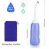 2 Pack Portable Bidet Sprayer Peri Bottle, Number-one Travel Bidet Bottle 500ml 17oz Personal Hygiene Care Toilet Bidet Shower with 2 Nozzles, Du