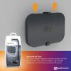 mywallmount Sky Q Mini Wall Mount Bracket – Complete with Fixings – Vertical or Horizontal – Fits Models EM150, 32D0xx, 32D1xx – Heat-Resistant B