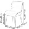 Kitchen Dining Room Furniture Chairs Kitchen Dining Chairs Set Of 2 Microfiber Leather Office Chair with Carbon Steel Metal Chair Legs for Lounge
