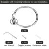 uxcell Stainless Steel Towel Ring, 2Pcs Wall Mounted Round Hanging Holder with Screws for Bathroom Kitchen Accessories, 6.5 x 1.96 x 3.62 Inch, S