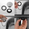2 Pack Kitchen Sink Hole Cover - Stainless Steel Sink Tape Hole Plate Stopper Cover, Bathroom Faucet Hole Cover, Faucet Hole Cover Sink Hole Plat