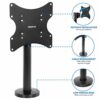 MOUNT-IT! Flat Screen TV Bolt Down Stand for Desk, Desktop, and Tabletop [23" - 43" Screens] Swivel Tabletop Mount, VESA Mount up to 200x200mm (S