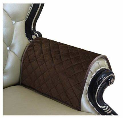 HAOMAIJIA Sofa Armrest Cover, Recliner Chair Arm Cover,Armchair Slipcover Nonslip Quilted Furniture Protector for Leather Sofa Couch (ALatte, 20