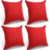 4 Pack Decorative Outdoor Waterproof Throw Pillow Covers, Square Patio Balcony Garden Waterproof Cushion Case, PU Coating Pillow Shell for Couch,