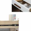 SDFGH Retro Bedside Table Minimalist Bedside Table, Double Drawer Design Bedside Table