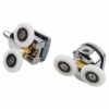 23mm Shower Door Rollers, 4pcs Sliding Shower Doors Wheels Replacement Roller Runner Wheel 2 Top & 2 Bottom Chrome Plated Door Roller fit Glass H