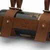 Bar Amigos LEATHER BICYCLE WINE BOTTLE HOLDER Caddy - Carrier Rack Bottle Holder Ideal for Cyclists Taking Wine On A Picnic or Day Trip