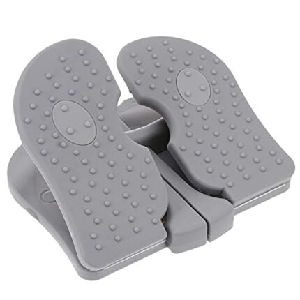 Amosfun Mini Stepper Under Desk Pedal Exerciser Sitting Stepper Folding Foot Peddle Physical Therapy Relieves Varicose Veins (Grey)
