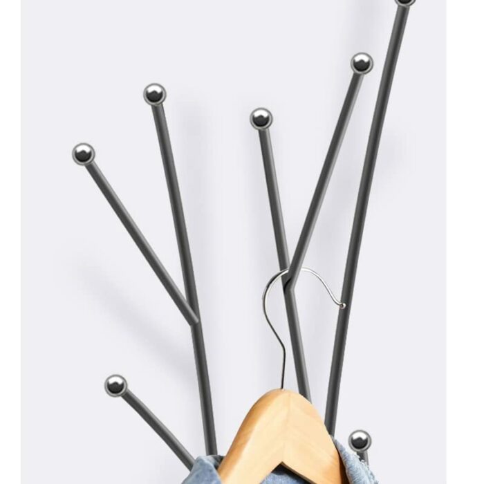 LUKEO Hats Golden Entrance Hall Wall Coat Rack Hanger Laundry Metal Bedroom Clothes Rack Jackets Furniture (Color : D, Size : Light Grey)