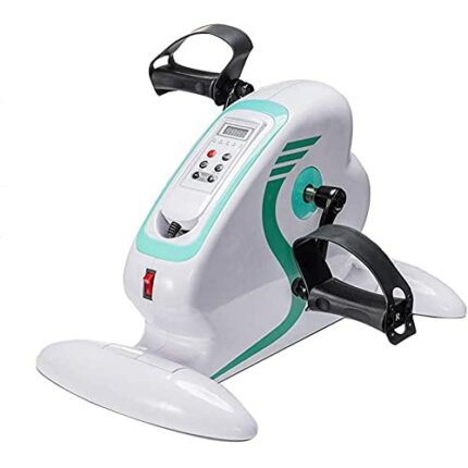 LUNEZY Electric Pedal Exerciser, Adjustable Portable Electric Mini Exercise Bike, for Arm and Leg Rehab Work-Out, with Remote Control (Electric P