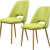 dining chair Office Reception Chairs Business Dining Chairs Set Kitchen Dining Chairs Set of 2, Counter Corner Kitchen Chairs with Gold Metal Leg
