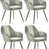 dining chair Dining Chairs Set - Corner Kitchen Counter Chairs, Dining Chairs Kitchen Chairs Set of 4 Living Room Side Sofa Chairs with Flannel F