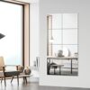 ZeRyan 8 PCS 12"x12" Square Mirror Wall Sticker, Patchwork Full Body Mirror, Frameless Self-Adhesive Mirror, Easy to Install Home Wall Decoration