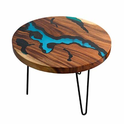 DYXYH Elegant Hairpin Table Legs Nordic Style Table River Base Living Room Coffee Dining Wood Table Resin Epoxy