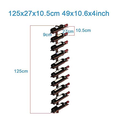 NEOCHY Wine Rack Modern Wall-Mounted Wine Bottle Storage Rack Display Stand Storage Rack Bar, Home Kitchen Storage Rack Living Room Decoration Di