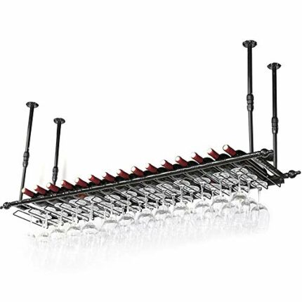PIBM European Style Suspension Fashion Creative Wine Glass Rack|Wine Rack|Ceiling|Wine Bottle Rack Bar|Restaurant|Bar Counter|Goblet Holder Adjus