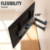 Mounting Dream TV Wall Mount Bracket Swivel and Tilt for Most 26-55 Inch LED, LCD and OLED Flat Screen TVs up to VESA 400x400mm and 27 kg with Fi