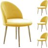 dining chair Kitchen Dining Room Furniture Chairs Velvet Dining Chair Set Of 4 Kitchen Chair Metal Legs Makeup Chairs Upholstered Accent Bedroom