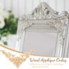 5 Pieces Wood Appliques Onlays Large Applique Onlay Decorative Wood Appliques DIY Wood Appliques for Furniture Long Wood Carved Onlay for Mirror