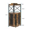 JKsmart Corner Bar Cabinet with Glass Holder,Industrial Wine Cabinet with Mesh Door,Wine Cabinet with Adjustable Shelf,Home Bar for Liquor and Wi