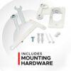 Play 3 Wall Mount White Pair Compatible with Sonos Play:3 Only, Twin Pack, Adjustable Swivel & Tilt Mechanism, 2 Mounting Brackets Includes All F