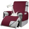 Waterproof Recliner Chair Cover, Recliner Sofa Coves with 6 Side Pockets, Anti-fouling 1 Seats Recliner Armchair Cover, Non-slip Chair Protectors