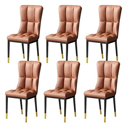 Kitchen Dining Room Furniture Chairs Kitchen Dining Chairs Set Of 4,Modern PU Leather High Back Padded Soft Seat Living Room Chairs Water Proof L
