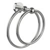 Agua Accessories Towel Holder Wall Mounted for Bathroom & Kitchen, Round Brass Towel Ring for Bathroom Wall, Chrome Hand Towel Holder Modern Styl
