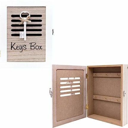 6 Wall Mounted Car House Key Hook Two Tone Key Box Storage Cabinet Holder (US425)