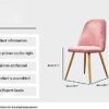 dining chair Living Room Chair Velvet Dining Chair Upholstered Armchair Kitchen Living Room Counter Lounge Chairs (Color : Green)