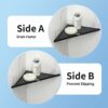 Bernkot Corner Shower Shelf 2 Pack, 304 Stainless Steel Tiled Shelves for Bathroom, 10'' Recessed Shelf Rack, No Drilling Needed (Black)
