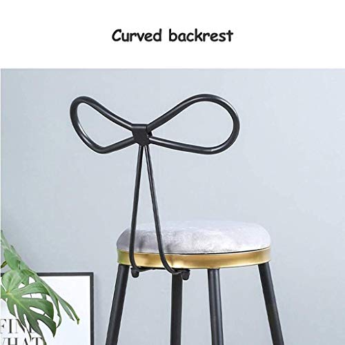 SDFGH Bar Stool Chairs High Chair Simple Wrought Iron Bar Chair Gold Stool Dining Chair Nordic Pub Accessories Leisure