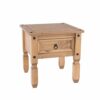 Core Products, Corona Waxed Pine Lamp Table (New Specification), Antique Wax, W 58cm x D 58cm x H 52cm, CR906
