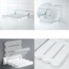 Bath Stools,Shower Seat Chair, Wall Mounted Bathroom Folding Shower Bench Seat,