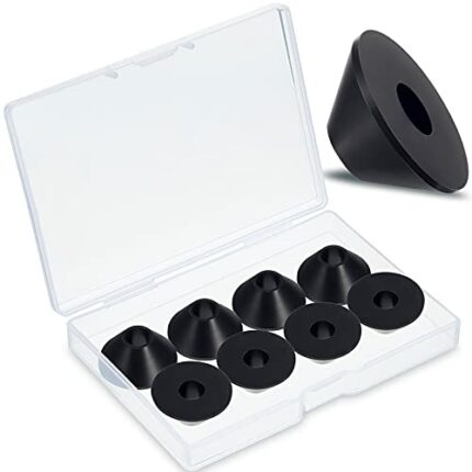 8 Pieces Non Slip Toilet Seat Hinge Fittings 8 mm Rubber Fittings Rubber Cone Toilet Seat Washer Toilet Seat Hinge Fitting Replacement Black Rubb