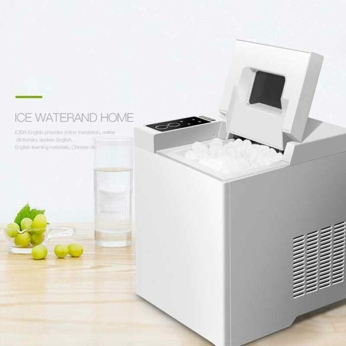 DINGZZ Electric Ice Maker Home Making Machine Countertop for Commercial Small Milk Tea Shop