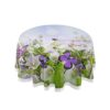 xigua Beautiful Purple Lavender Umbrella Hole Tablecloth for Outdoor, Waterproof Spillproof Round Tablecloth with Zipper, Spring & Summer Table C