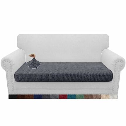 Granbest 2023 Rhombus Jacquard Super Soft Sofa Seat Cushion Cover 3 Seater Thicken Durable Sofa Cushion Slipcover Washable Cushion Protector with