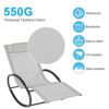 Stream Garden Rocking Chair, Outdoor Zero Gravity Rocker Sun Lounger Chair with Removable Pillow, Heavy Duty Textilene Patio Chaise Lounge Chair