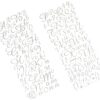 Artemio Alphabet Scrapbooking Stickers, Paper, Silver, 14 x 0,2 x 24,5 cm