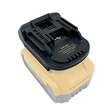 DM18M Battery Adapter Compatible with Makita 18V Li-Ion Battery, Battery Power Tools Adaptor Convert Compatible with Dewalt 18V 20V XR for Milwau