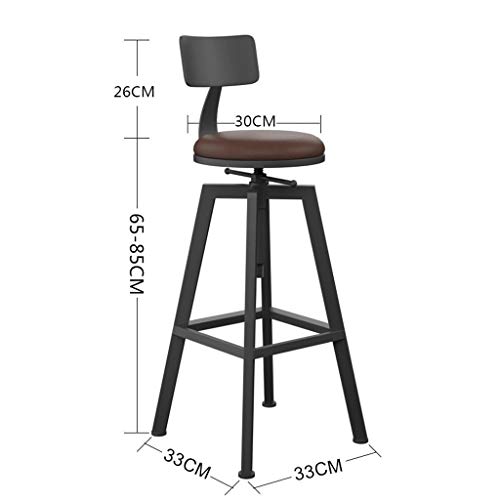 SDFGH Bar Stool Chairs High Chair Simple Wrought Iron Bar Chair Gold Stool Dining Chair Nordic Pub Accessories Leisure