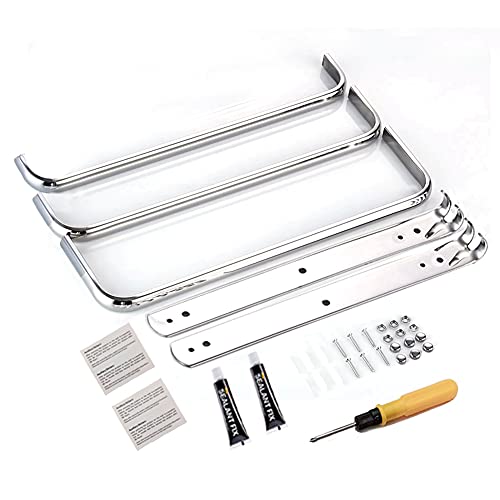 Yeegout 3 Tier Stainless Steel Towel Rack No Drilling for Bathroom Kitchen and Toilet Towel Holder 50cm Silver